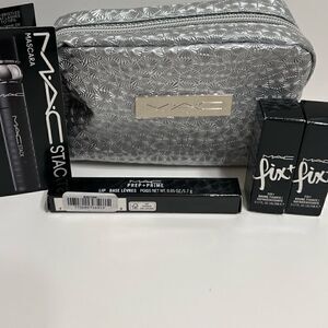 MAC Cosmetics, Makeup Case Bundle, Prime and Prep Fix  +. Mascara